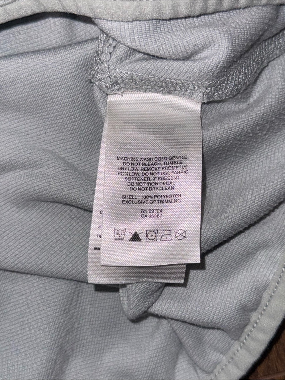Columbia Light Gray Half-Zip Fleece Pullover with Dark Trim - Picture 7 of 10